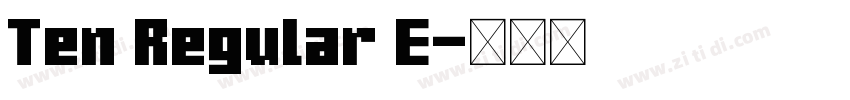 Ten Regular E字体转换